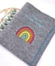 Zeugnismappe Regenbogen bunt Herzen